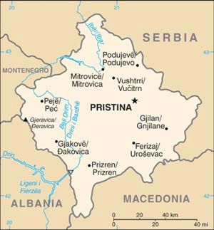 有關 Kosovo (科索沃) 地理位置